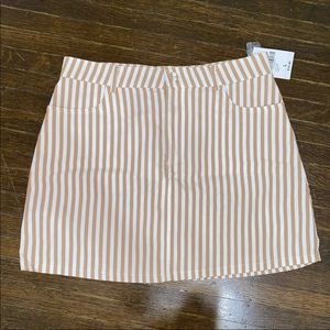 NWT Brown Pinstripe Mini Skirt
